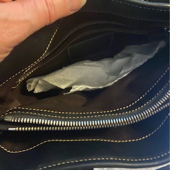 Authentic Vintage Coach A2S-7776 Hampton Lunch Tote Black Leather - Picture 7 of 11